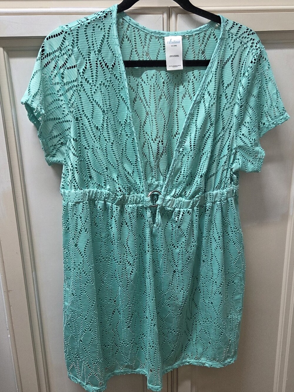 Catalina Mint Swim Cover Up Size 1x